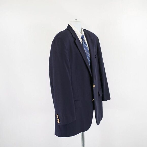 Lauren Ralph Lauren Blue Wool 2 Gold Button Blazer 46R - Picture 7 of 11
